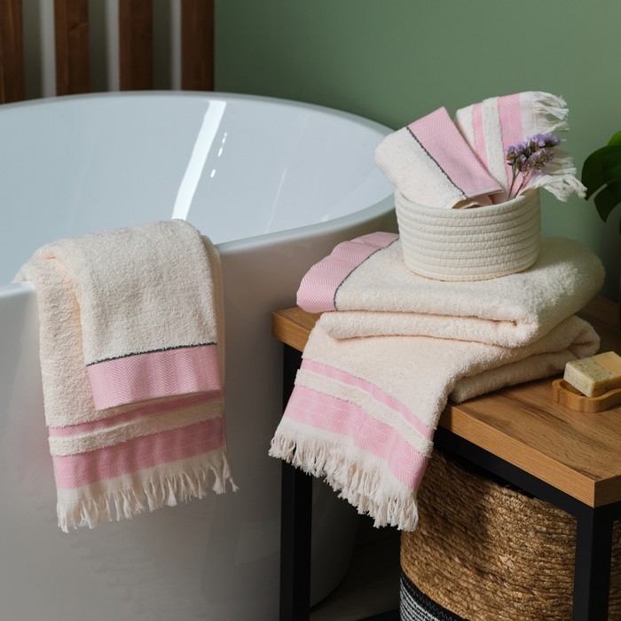 Полотенце махровое Love Life &laquo;Муссон&raquo; 30х50 см, розовый, 100% хл, 500 гр/м2