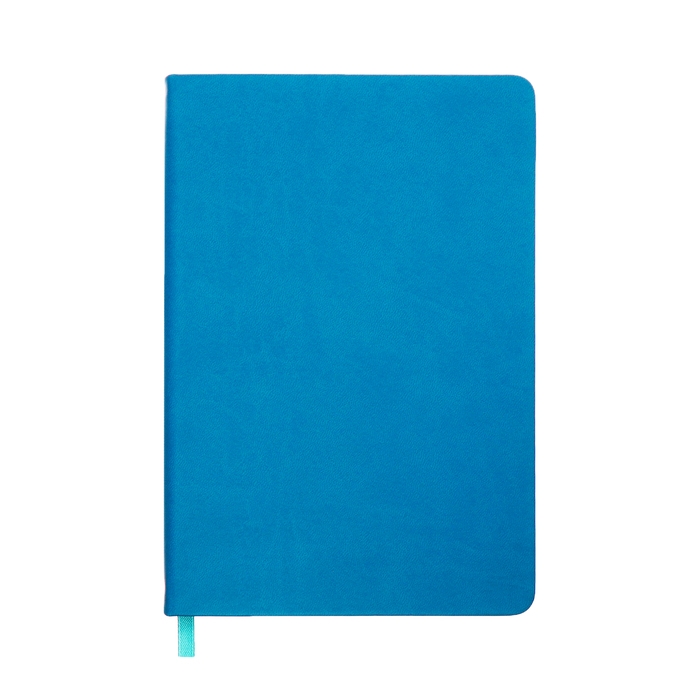 Ежедневник недатированный A5, 140л, клетка, кожзам, на резинке, желтый срез, Синий Ежедневник недатированный A5, 140л, клетка, кожзам, на резинке, желтый срез, Синий