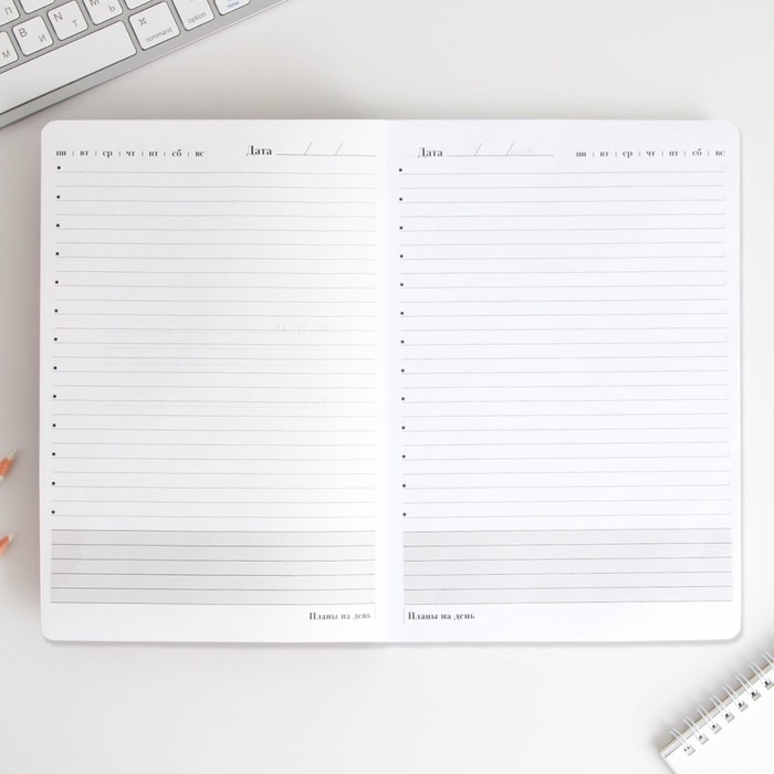 Большой ежедневник &laquo;Учителю: Учитель всегда прав&raquo; soft-touch, формат А5+, 96 листов, мягкая обложка, линейка