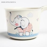 Ковш пластиковый для купания и мытья головы, детский банный ковшик &laquo;Слоник&raquo;, 1,5 л., ДЕКО