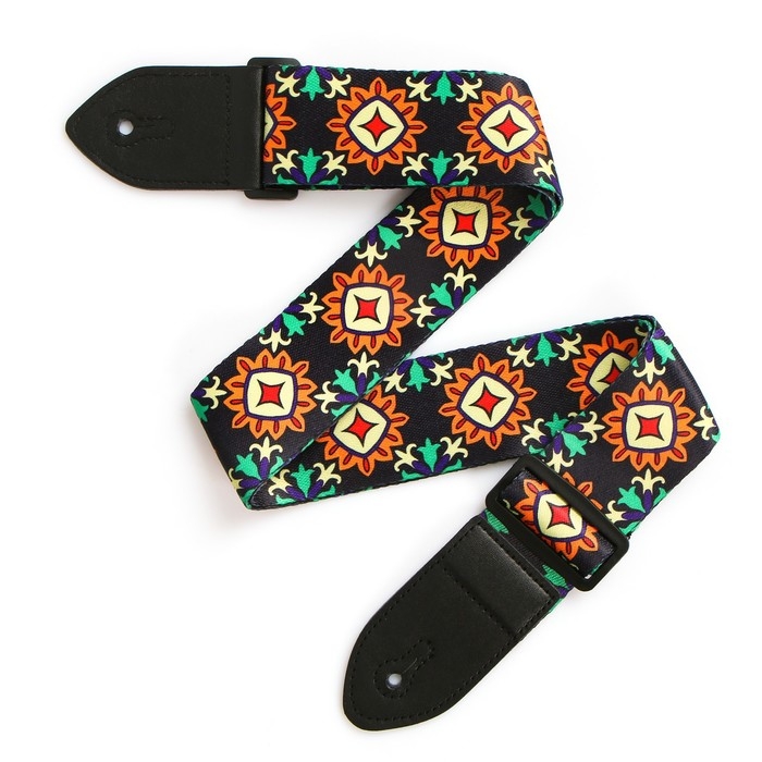 Ремень для гитары Music Life, 60-117х5 см, орнамент Ремень для гитары Music Life, 60-117х5 см, орнамент