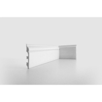 Плинтус пластиковый ударопрочный белый 80х13х2000мм