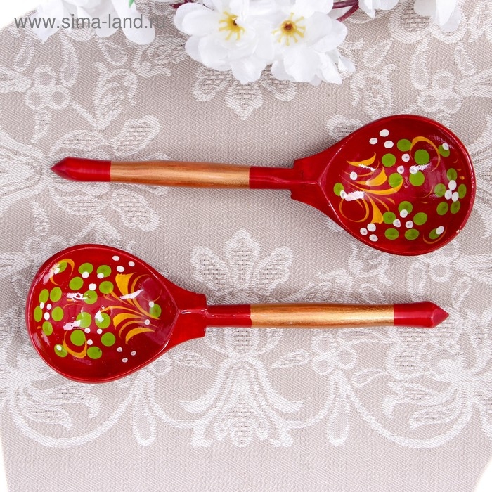 Ложка &laquo;Краснушка&raquo;, столовая, 19&times;6 см, хохлома, микс