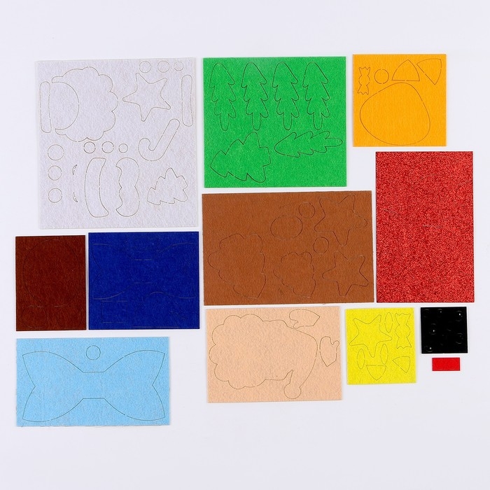 Венок из фетра своими руками на новый год &laquo;Дед мороз и друзья&raquo;, новогодний набор для творчества