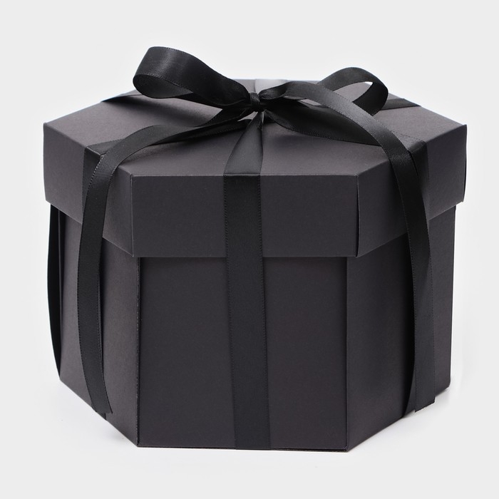 Коробка-сюрприз раскладушка, Черная Коробка-сюрприз раскладушка, Черная