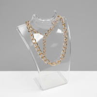 Бюст для украшений, 10&times;2,5&times;13 см, h=13 см, цвет прозрачный, глянцевый