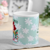 Кружка сублимация "Настя" девушка с цветами, 320 мл, с нанесением Кружка сублимация "Настя" девушка с цветами, 320 мл, с нанесением