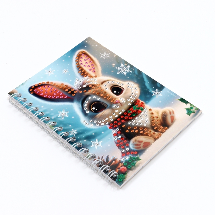 Алмазная мозаика с частичным заполнением для детей на блокноте «Новогодний Зайка», 11 х 15 см, 48 листов Алмазная мозаика с частичным заполнением для детей на блокноте «Новогодний Зайка», 11 х 15 см, 48 листов