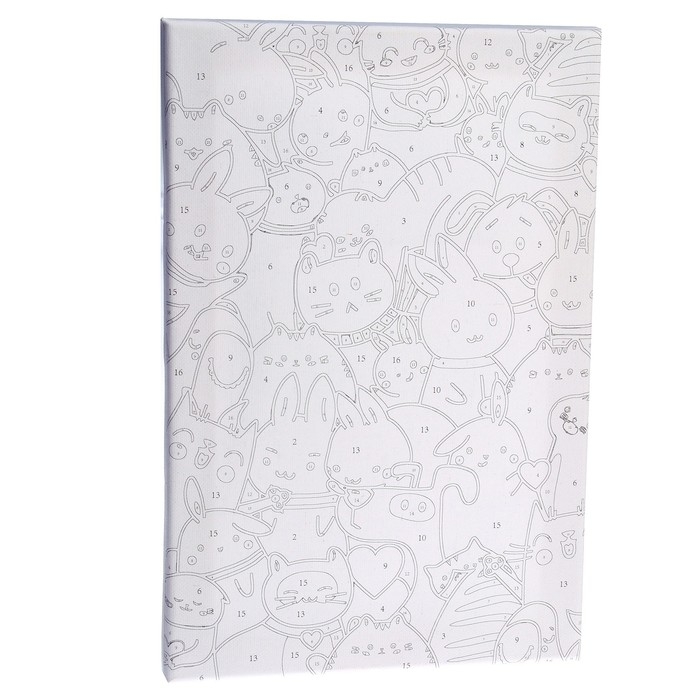 Картина по номерам на холсте с подрамником &laquo;Мультяшный паттерн&raquo;, 20х30 см