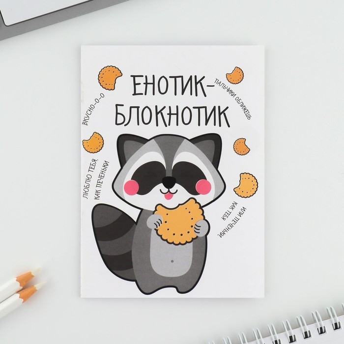 Подарочный набор блокнот и магнитные закладки 2 шт. «Будь как енот» Подарочный набор блокнот и магнитные закладки 2 шт. «Будь как енот»