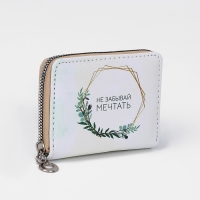 Кошелёк на молнии, отдел для карт, для монет, цвет зелёный Кошелёк на молнии, отдел для карт, для монет, цвет зелёный