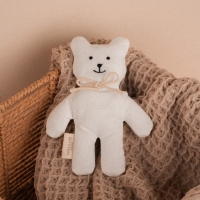 Мягкая игрушка &laquo;Мишка&raquo;, с бантиком, 17 см, цвет белый