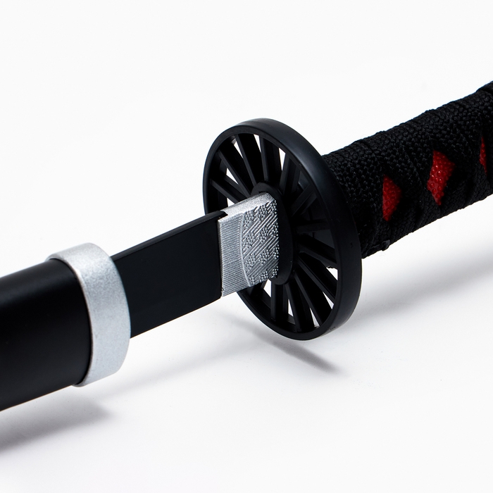 Сувенирное оружие Сувенирное оружие "Катана Танзи" 75 см, клинок 48 см, чёрная, на подставке