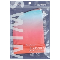 Шапочка для плавания взрослая ONLYTOP Gradient, тканевая, обхват 54-60 см Шапочка для плавания взрослая ONLYTOP Gradient, тканевая, обхват 54-60 см