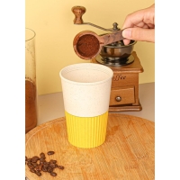 Термостакан для кофе, 380 мл, с крышкой, 12.4 × 8.6 см, PP пластик, жёлтый Термостакан для кофе, 380 мл, с крышкой, 12.4 × 8.6 см, PP пластик, жёлтый