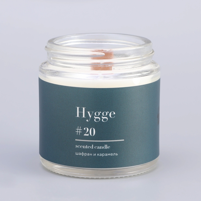 Свеча ароматическая Свеча ароматическая "Hygge" #20 Шафран и карамель, соевый воск, в банке, 90 г