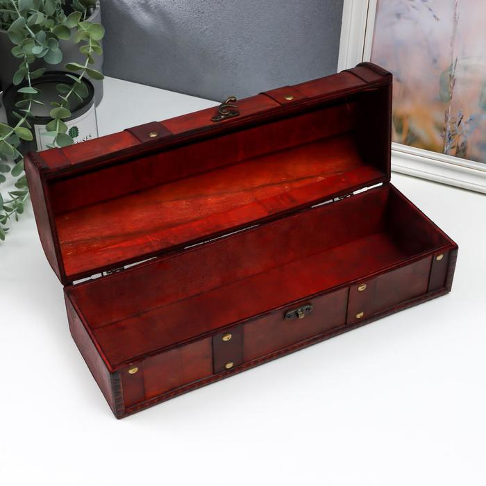 Шкатулка дерево под бутылку Шкатулка дерево под бутылку "Средневековье" 11,5х34,5х13 см