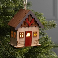 Подвеска световая "Дом охотника", 9х5.5х10 см, 1 LED, AG10x3 (в компл.), свечение тёплое белое Подвеска световая "Дом охотника", 9х5.5х10 см, 1 LED, AG10x3 (в компл.), свечение тёплое белое