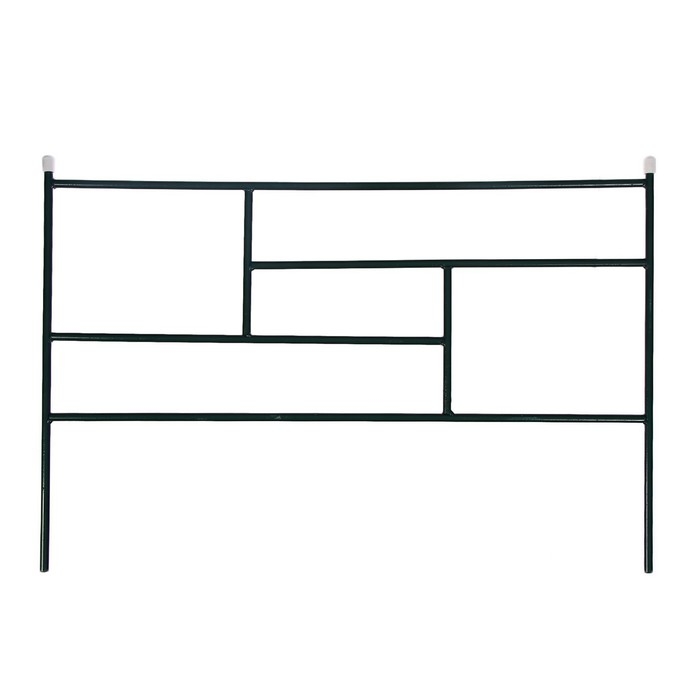 Ограждение декоративное, 45 &times; 335 см, 5 секций, металл, зелёное, &laquo;Плитка&raquo;