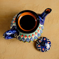 Набор чайный Риштан, 4 предмета в подар упак: чайник 0,7л, 2 пиалы 9,5см, тарелка 17см Набор чайный Риштан, 4 предмета в подар упак: чайник 0,7л, 2 пиалы 9,5см, тарелка 17см