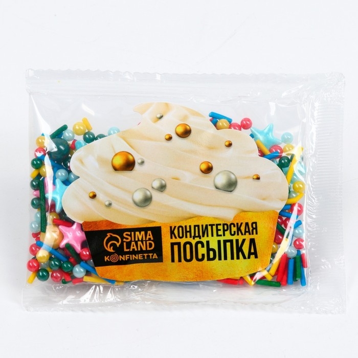 Посыпка кондитерская фигурная пасха&laquo;Звёздочки&raquo;: красная, розовая, голубая, жёлтая, 25 г.