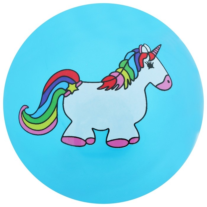 Мяч детский &laquo;Пони и Единороги&raquo;, d=22 см, цвет МИКС