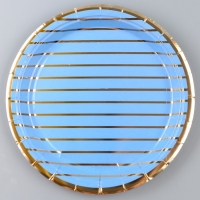 Тарелка бумажная &laquo;Золотые полосы&raquo;, в наборе 6 шт.