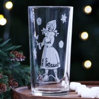 Новый год. Стакан стеклянный «Снегурочка», 250 мл Новый год. Стакан стеклянный «Снегурочка», 250 мл
