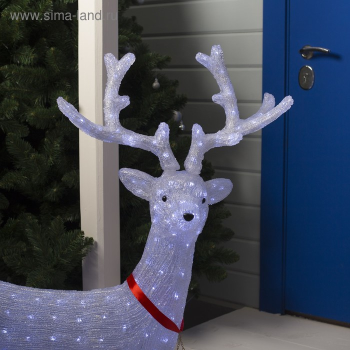 Светодиодная фигура &laquo;Олень на прогулке&raquo; 100 &times; 130 &times; 30 см, акрил, 228 LED, 8 режимов, 24 В, свечение белое