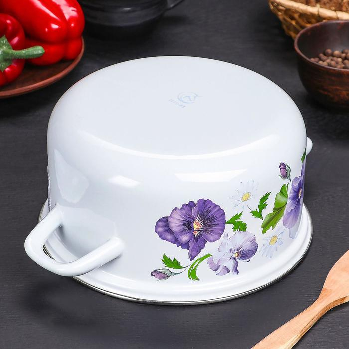 Кастрюля эмалированная «Анютины глазки», 3 л, индукция Кастрюля эмалированная «Анютины глазки», 3 л, индукция