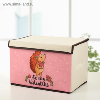 Короб стеллажный для хранения с крышкой &laquo;Ёжик&raquo;, 39&times;25&times;25 см