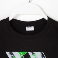 Футболка детская MINAKU Bright, цвет чёрный, рост 152 Футболка детская MINAKU Bright, цвет чёрный, рост 152