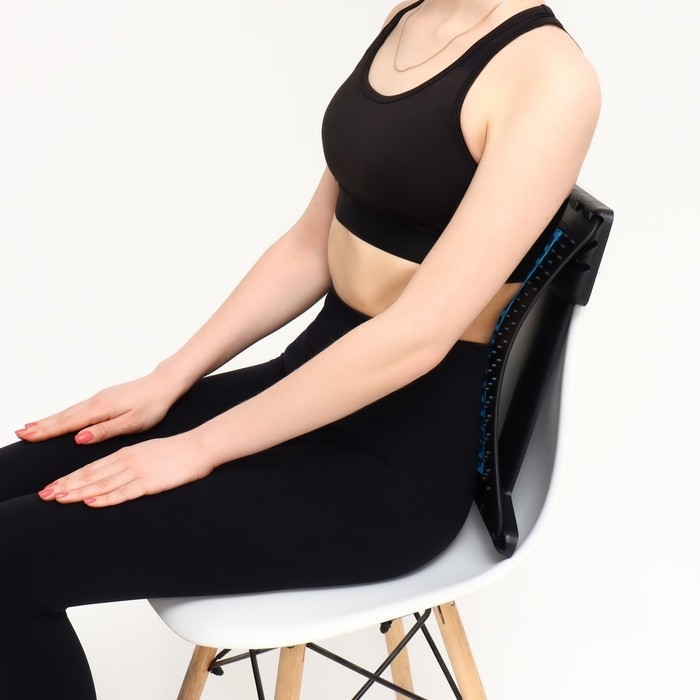 Массажёр для спины, трёхуровневый, 38 &times; 25 &times; 4 см, цвет синий