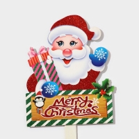 Топпер декоративный "Дедушка мороз" 18х68 см Топпер декоративный "Дедушка мороз" 18х68 см