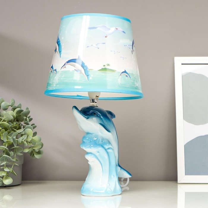 Лампа настольная "Дельфин"  E14 40Вт МИКС 20х20х35 см RISALUX