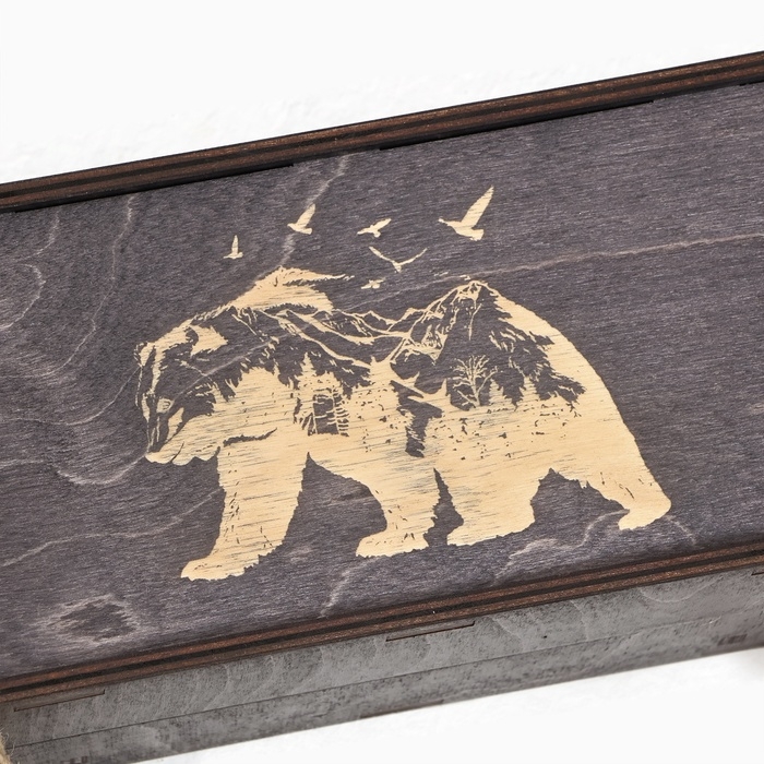 Набор с шампурами подарочный "Медведь" в кейсе