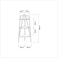 Стеллаж для ванной угловой 35 х 35 х 105 см Стеллаж для ванной угловой 35 х 35 х 105 см