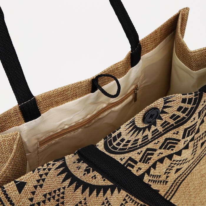 Шопер на пуговице, цвет бежевый Шопер на пуговице, цвет бежевый