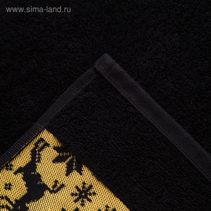 Полотенце махровое LoveLife &laquo;Олени&raquo;, 70х130 см, цвет чёрный