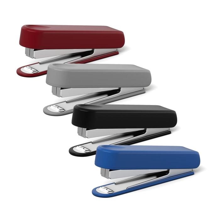 Степлер ErichKrause № 10, до 15 листов, встроенный антистеплер, вмещает до 50 скоб, глубина закладки бумаги до 51 мм, микс