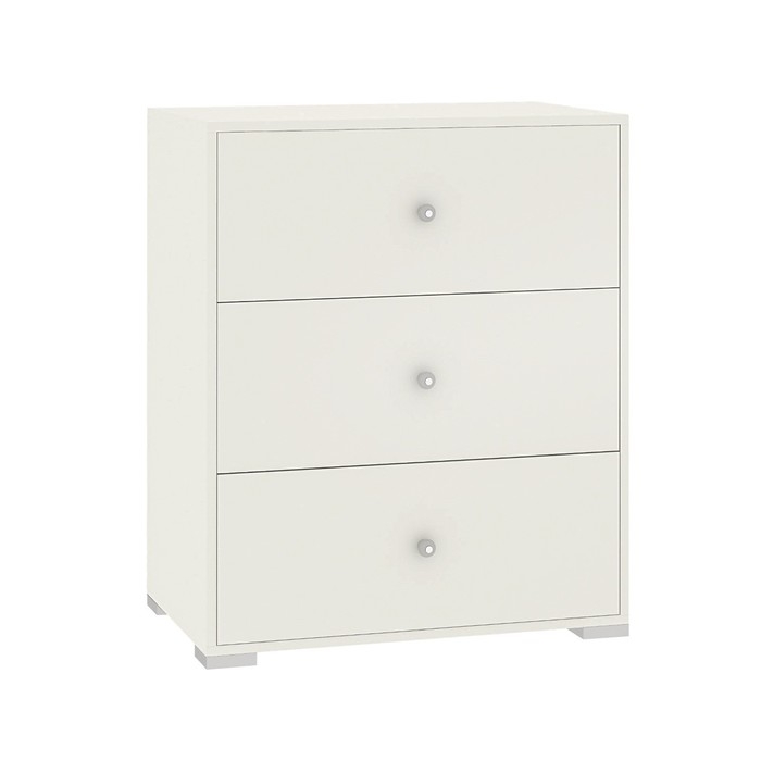Комод 3 ящика Капелла, 700х424х850, Белый