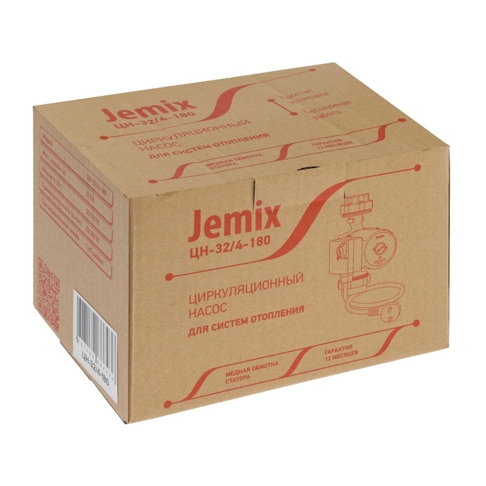 Насос циркуляционный JEMIX WRS-32/4-180, 70/50/35 Вт, напор 4 м, 50/35/22 л/мин, кабель 6 м Насос циркуляционный JEMIX WRS-32/4-180, 70/50/35 Вт, напор 4 м, 50/35/22 л/мин, кабель 6 м