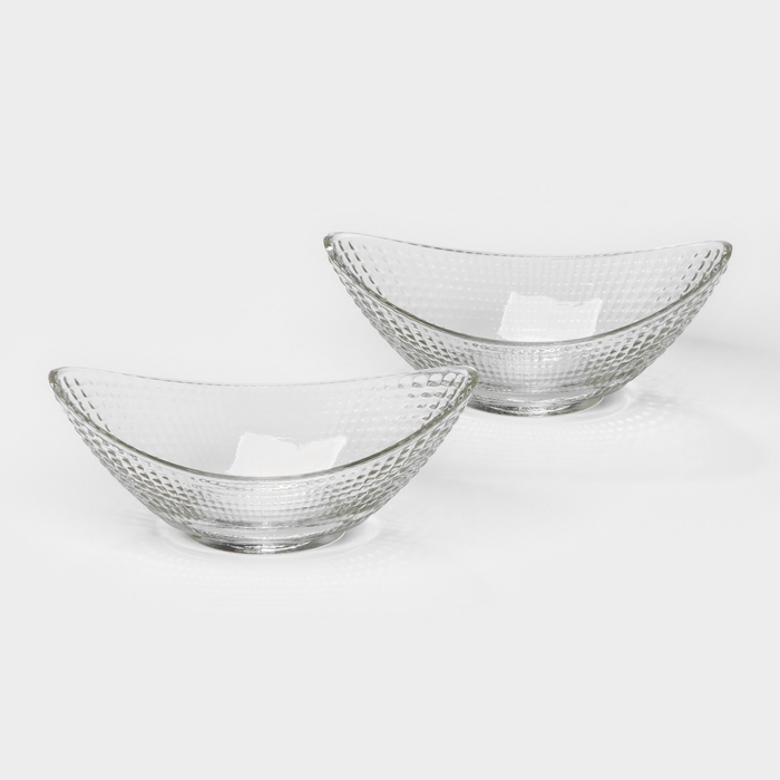 Набор стеклянных салатников VENICE, 16,5×8,5×6,5 см, 2 шт Набор стеклянных салатников VENICE, 16,5×8,5×6,5 см, 2 шт