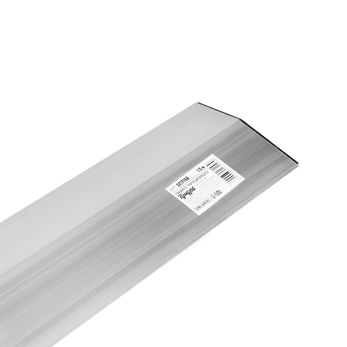 Правило трапециевидное ТУНДРА, 1.5 м, алюминий, 1 ребро жесткости