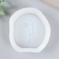 Молд силикон "Абстракция - круглое лицо" 9,4х8,5х3 см Молд силикон "Абстракция - круглое лицо" 9,4х8,5х3 см