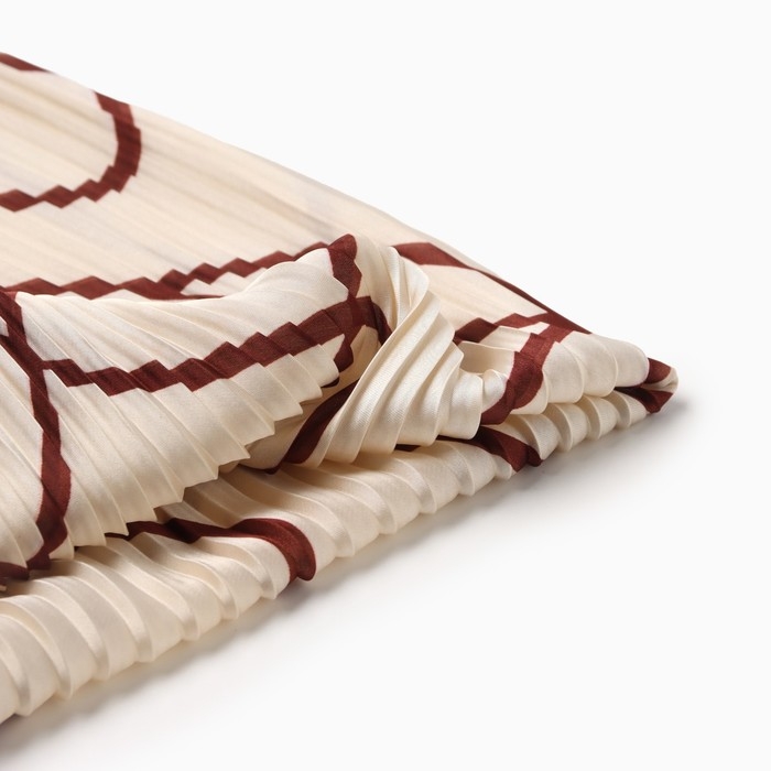 Плиссированный женский платок MINAKU, 70*70, цв.коричневый