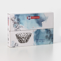 Набор стеклянных салатников Isfahan Glass Florence, d=11,5 см, 6 шт