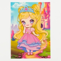 Аппликация стразами для детей &laquo;Принцесса&raquo;, набор для творчества, А5