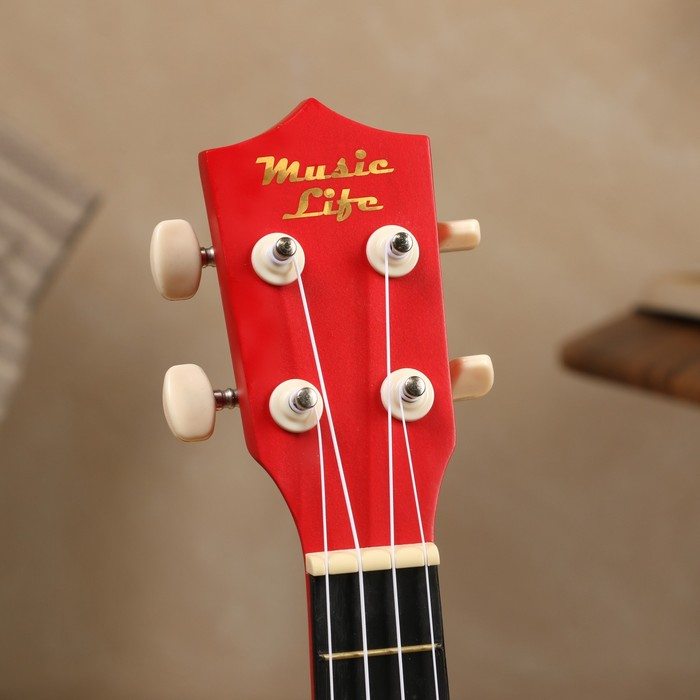 Укулеле сопрано Music Life UK-10, цвет красный, 54см Укулеле сопрано Music Life UK-10, цвет красный, 54см