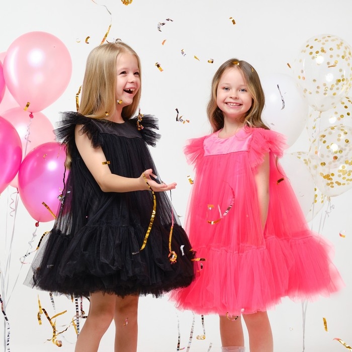 Платье детское нарядное с пышной юбкой KAFTAN, рост 122-128, чёрный